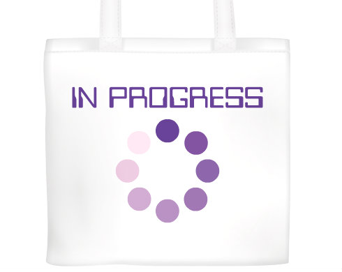 Plátěná nákupní taška In progress fialová