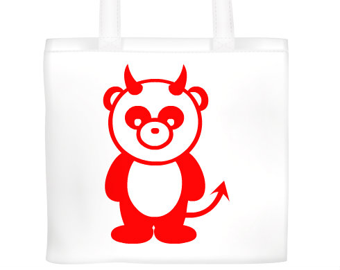 Plátěná nákupní taška Panda čertík