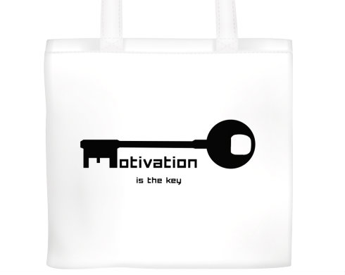 Plátěná nákupní taška Motivation is the key