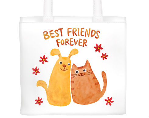 Plátěná nákupní taška Best friends forever