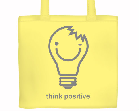 Plátěná nákupní taška think positive
