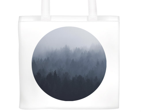 Plátěná nákupní taška Forest in the fog