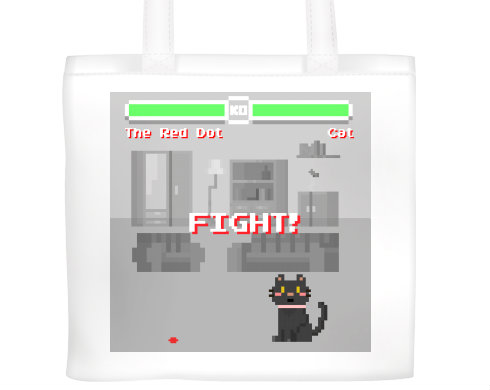 Plátěná nákupní taška 8bit cat game