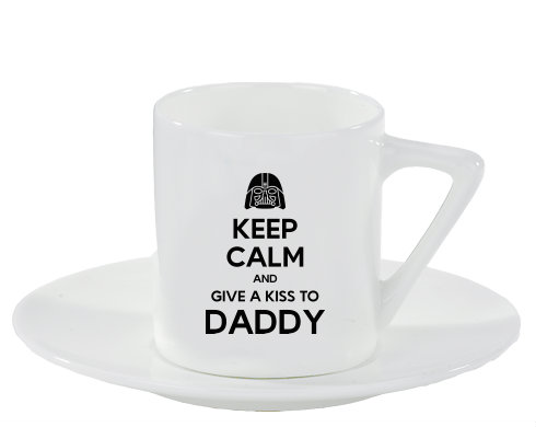 Espresso hrnek s podšálkem 100ml Keep calm daddy