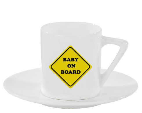 Espresso hrnek s podšálkem 100ml Baby on board