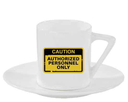 Espresso hrnek s podšálkem 100ml CAUTION