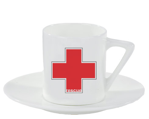 Espresso hrnek s podšálkem 100ml Rescue