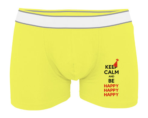 Pánské boxerky Contrast Keep calm and be happy