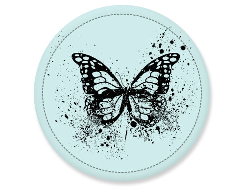 Placka Motýl grunge