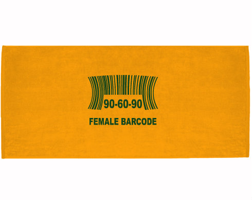 Celopotištěný sportovní ručník Female barcode