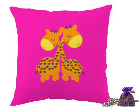 Levandulový polštář Zamilované žirafy