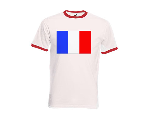 Pánské tričko s kontrastními lemy Francie