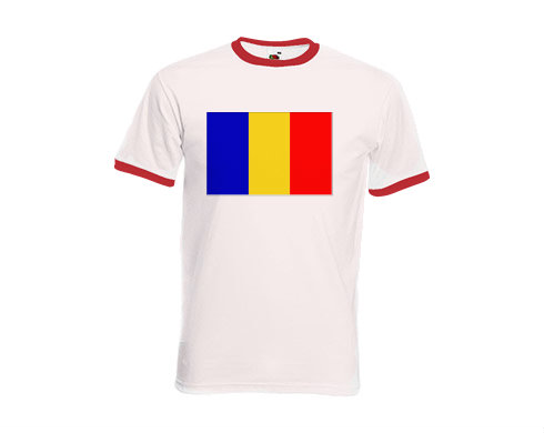 Pánské tričko s kontrastními lemy Rumunsko