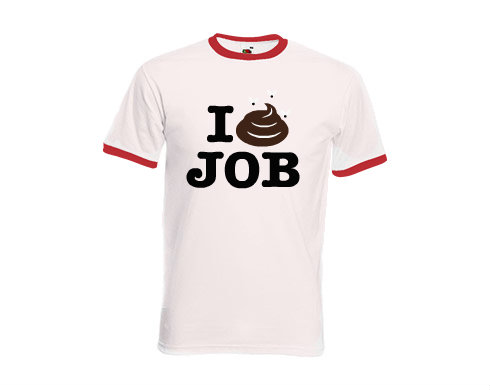 Pánské tričko s kontrastními lemy Shit job