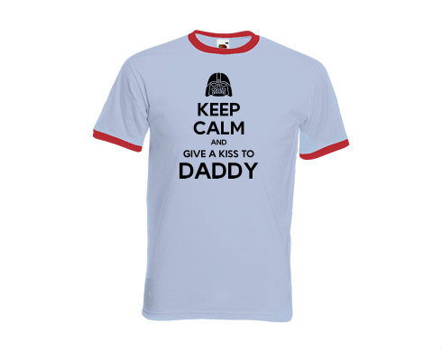 Pánské tričko s kontrastními lemy Keep calm daddy