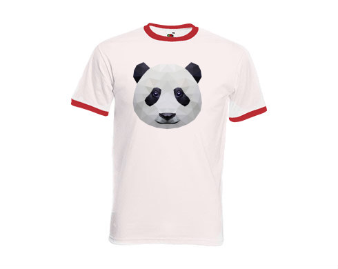 Pánské tričko s kontrastními lemy Panda