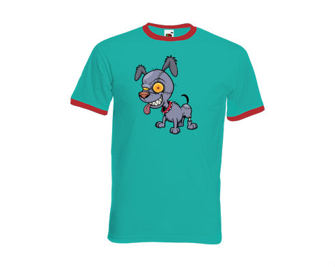 Pánské tričko s kontrastními lemy Zombie pes