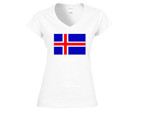 Dámské tričko V-výstřih Island