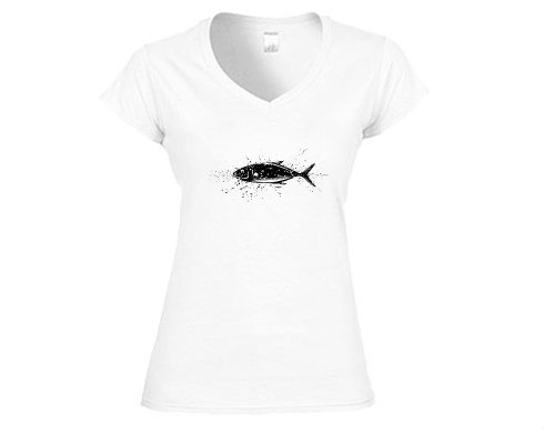 Dámské tričko V-výstřih Ryba