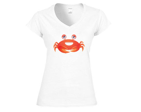 Dámské tričko V-výstřih Krab