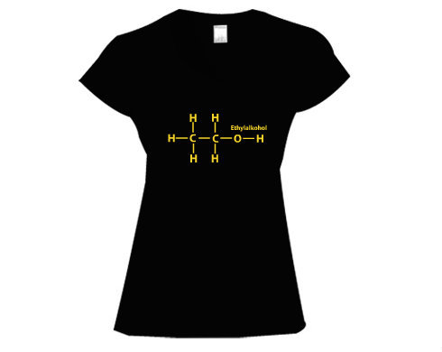 Dámské tričko V-výstřih Ethylalkohol