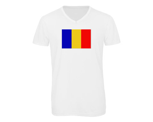 Pánské triko s výstřihem do V Rumunsko