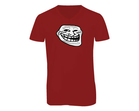 Pánské triko s výstřihem do V MEME Troll
