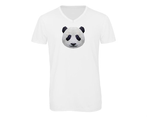 Pánské triko s výstřihem do V Panda