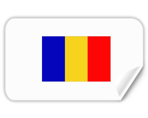 Samolepky obdelník Rumunsko