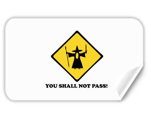 Samolepky obdelník You shall not pass!
