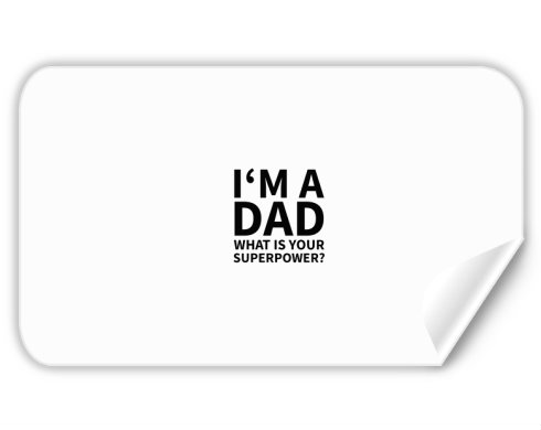 Samolepky obdelník I'm a dad, what is your superpow