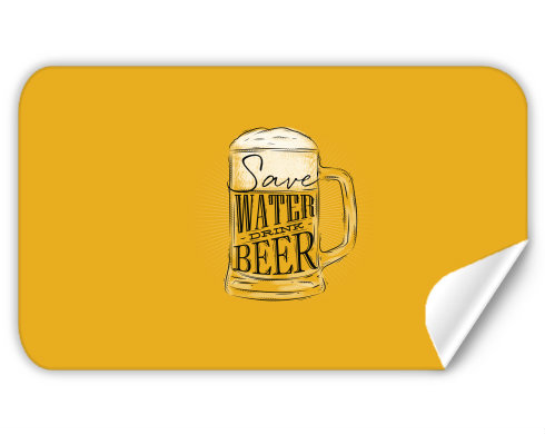 Samolepky obdelník Save water drink beer