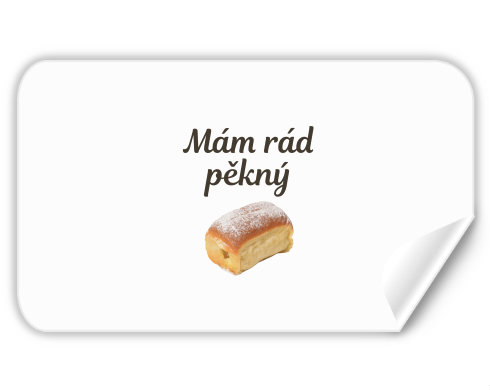 Samolepky obdelník Mám rád pěkný buchty