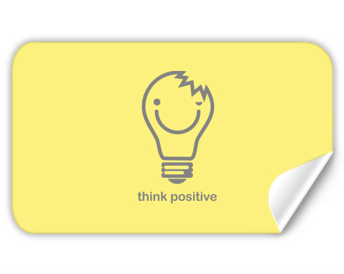 Samolepky obdelník think positive