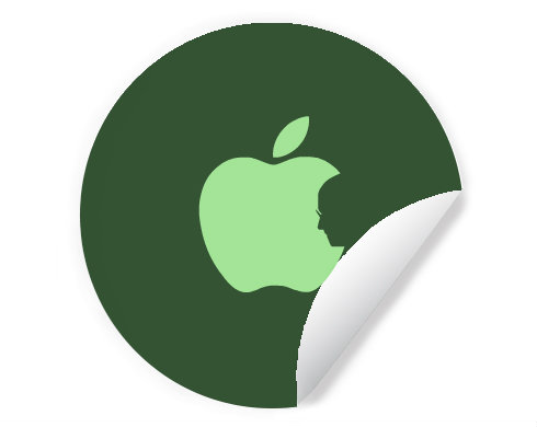 Samolepky kruh Apple Jobs