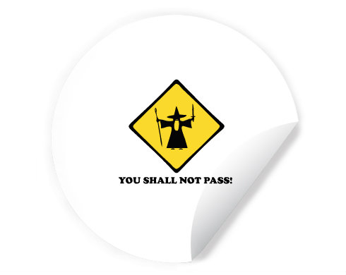 Samolepky kruh You shall not pass!