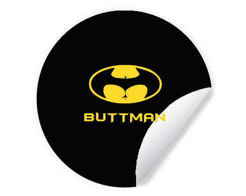 Samolepky kruh Buttman