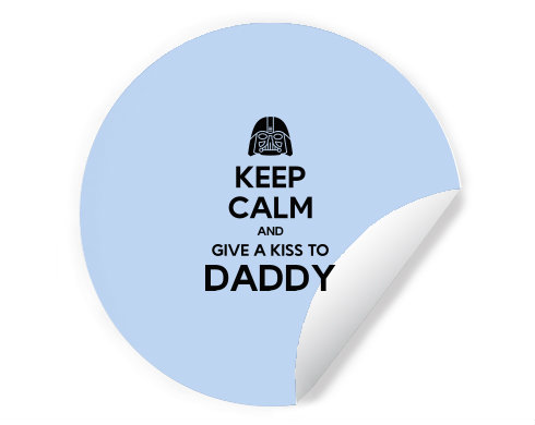 Samolepky kruh Keep calm daddy