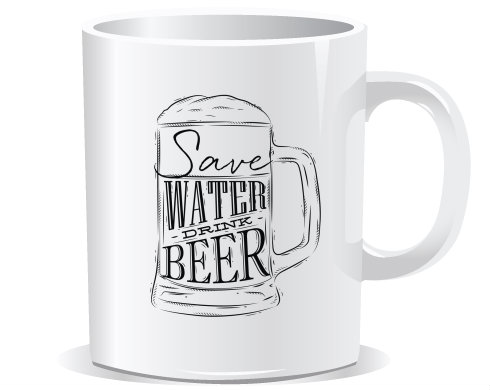 Hrnek Premium Save water drink beer