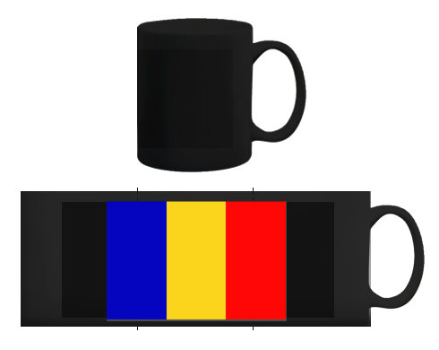 Černý hrnek Rumunsko
