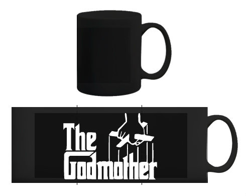 Černý hrnek The Godmother