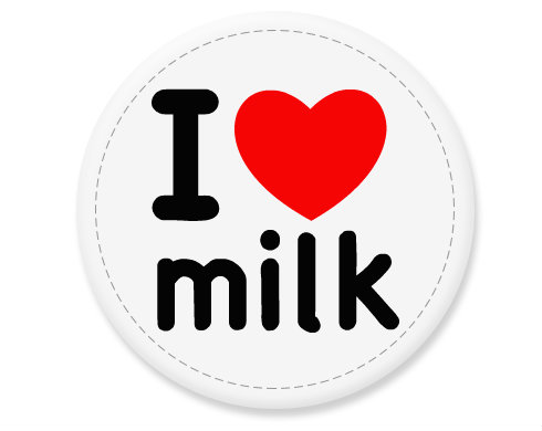 Placka magnet I Love milk