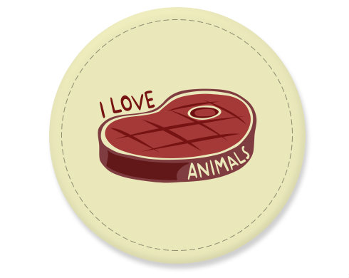 Placka magnet I love animals