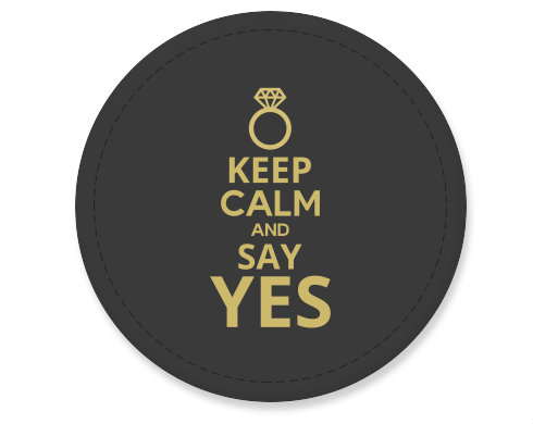Placka magnet Keep calm and say YES