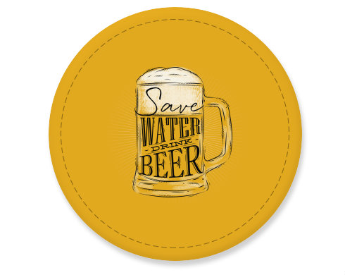 Placka magnet Save water drink beer