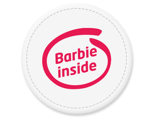 Placka magnet Barbie inside