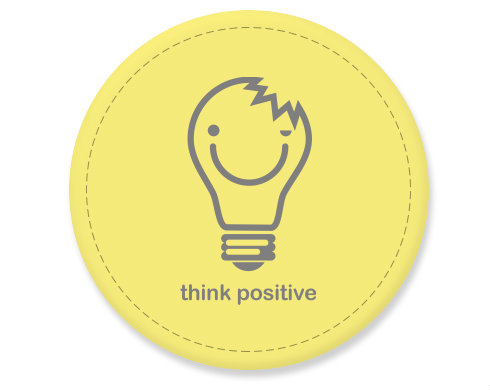 Placka magnet think positive