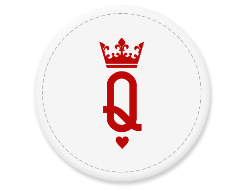 Placka magnet Q as queen