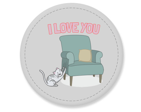 Placka magnet i love you miau