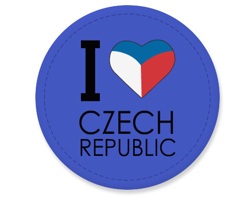 Placka magnet I love Czech republic